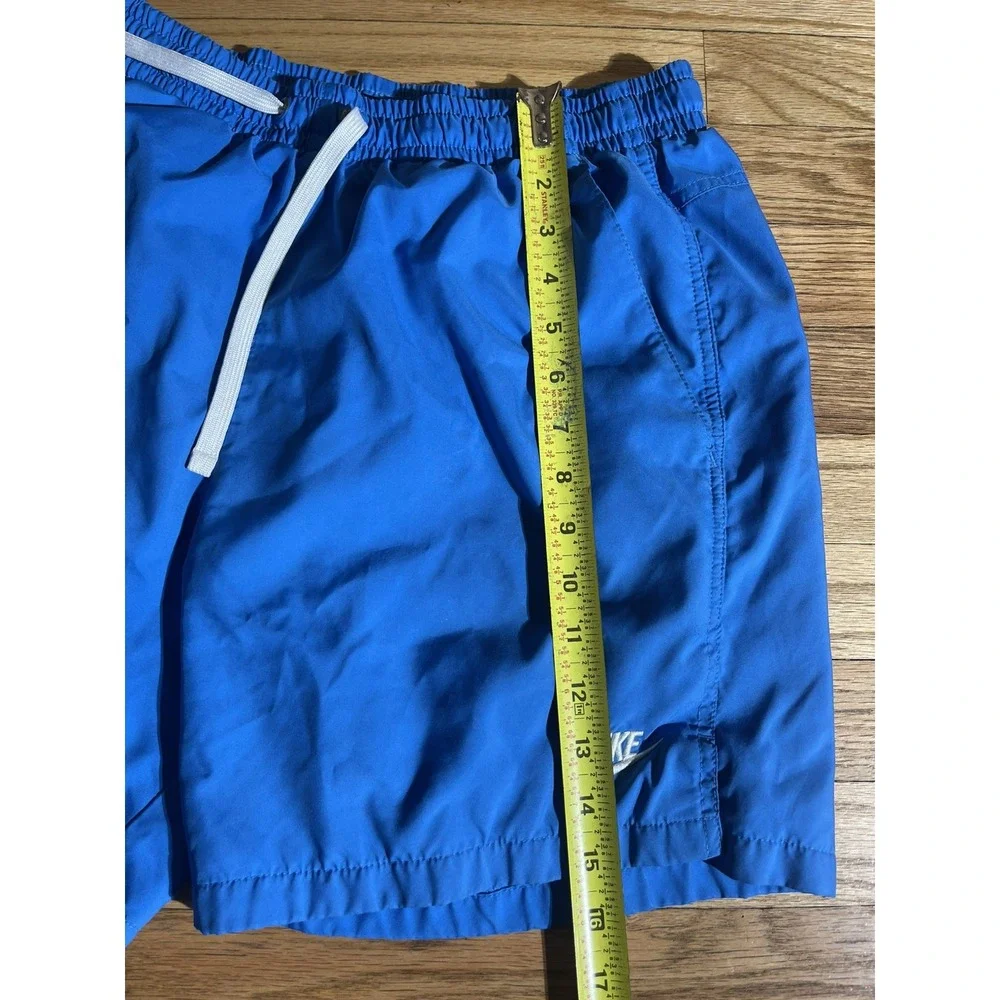 Nike Swim Trunks Men's Medium Blue Volley Shorts Mesh Lined Drawstring Beach